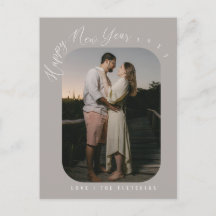 Moderne Script Happy New Year Photo Holiday