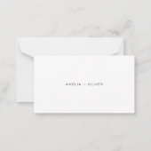 Moderne Script Hart Trouwdag Online RSVP Kaarten Notitiekaartje (Achterkant)