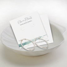 Moderne Script Hoepel Oorbellen Displaykaart