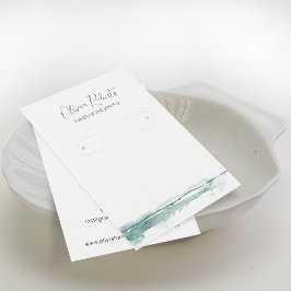 Moderne Script Hoepel Oorbellen Displaykaart Visitekaartje