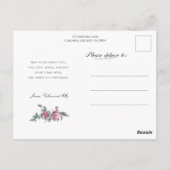 Moderne Script Holiday Hugs 3-foto Floral Briefkaart (Achterkant)