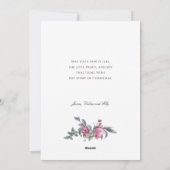 Moderne Script Holiday Hugs 3-foto Floral Feestdagenkaart (Achterkant)