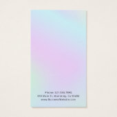 Moderne Script Holographic Earring Holder Kaart (Achterkant)