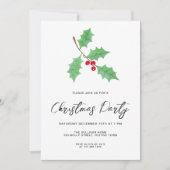 Moderne Script Hulst Kerstfeest Kaart (Voorkant)