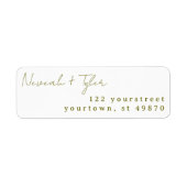 Moderne Script Huwelijk Etiket (Voorkant)