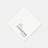 Moderne Script Huwelijk Persoonlijke Naam Datum Servet (Hoek)