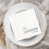 Moderne Script Huwelijk Persoonlijke Naam Datum Servet