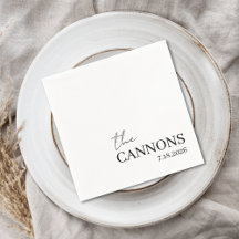 Moderne Script Huwelijk Persoonlijke Naam Datum