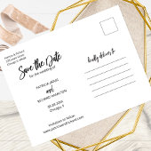 Moderne Script Huwelijk Save The Date Foto Briefkaart