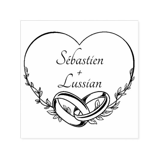 Moderne Script Huwelijk Zelfinktende Stempel (Design)