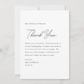 Moderne Script Huwelijksplaats Instelling Bedankt (Voorkant)