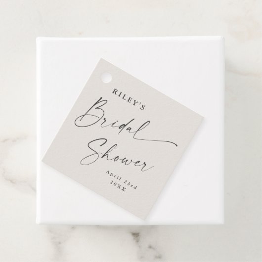 Moderne Script Ivoor Boho Bruidsfeest Bedankjes Labels (In situ)