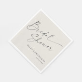 Moderne script ivoor boho bruiloft borrel servet (Hoek)