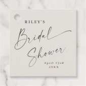 Moderne script ivoor boho bruiloftborrel bedankjes labels (Voorkant)