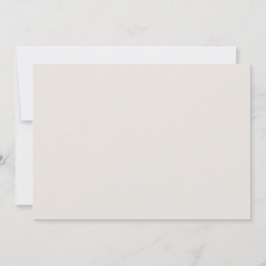 Moderne script ivoor boho bruiloftsborrel kaart (Achterkant)