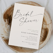 Moderne Script ivoorkleurige Boho Bruiloft Borrel