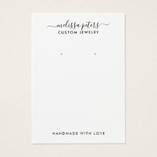 Moderne Script Jewelry Earring Display Kaart