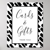 Moderne Script-Kaarten en cadeauborden Poster (Voorkant)