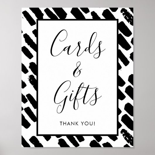 Moderne Script-Kaarten en cadeauborden Poster (Voorkant)