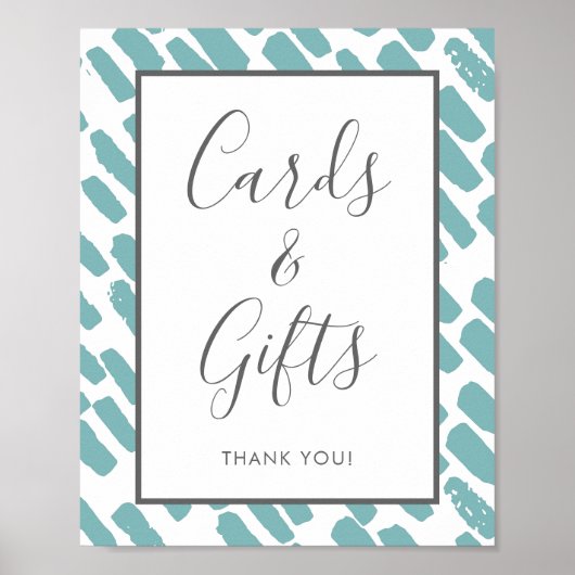 Moderne Script-Kaarten en cadeauborden Poster (Voorkant)