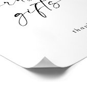 Moderne Script Kaarten en Cadeaus Bord Poster (Hoek)