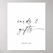 Moderne Script Kaarten en Cadeaus Bord Poster (Voorkant)
