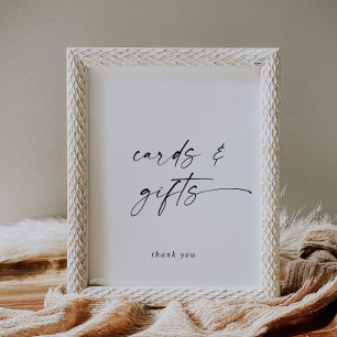 Moderne Script Kaarten en Cadeaus Bord Poster