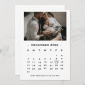 Moderne Script Kalender Zwangerschap aankondiging (Voorkant / Achterkant)