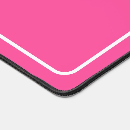 Moderne Script kalligrafie op Neon Pink Bureaumat (Hoek)