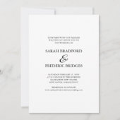 Moderne Script kalligrafie wit foto bruiloft Kaart (Voorkant)