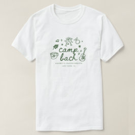 Moderne script kampeer vrijgezellenfeest aangepast t-shirt