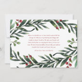 Moderne Script Kerst Groen Foto Feestdagenkaart (Achterkant)