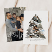 Moderne Script Kerstboom - 6 Fotocollage Feestdagenkaart