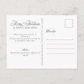 Moderne script kerstfoto's met vrolijk kerstfeest briefkaart (Achterkant)
