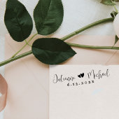 Moderne Script Koppelnamen | Gepersonaliseerde Tro Zelfinktende Stempel