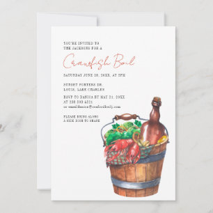 Moderne Script Kreeft Seafood Kookfeest Kaart