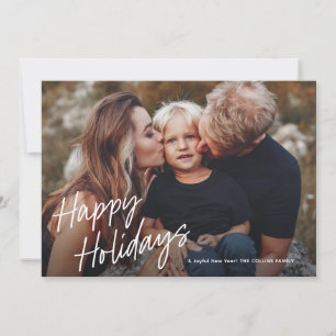 Moderne Script Lettering 2 Foto Feestdagenkaart