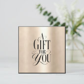 Moderne script lettertype gouden zakelijke cadeaub (Staand voorkant)