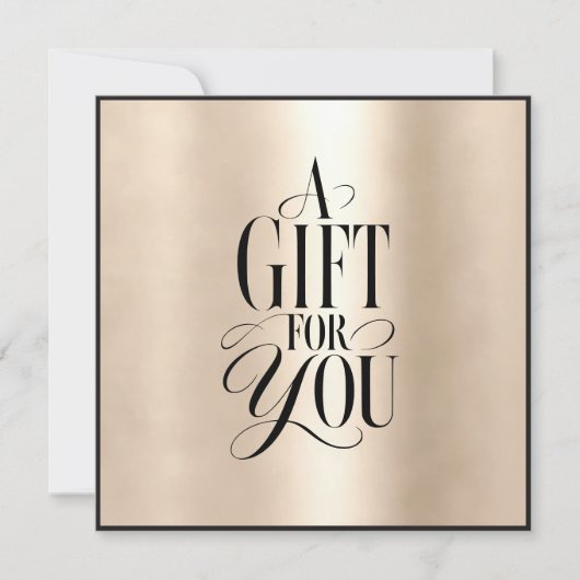 Moderne script lettertype gouden zakelijke cadeaub (Voorkant)