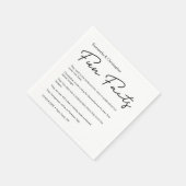 Moderne Script Leuke Feiten Aangepaste Bruiloft Servet (Hoek)