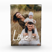 Moderne Script "Liefde" Aangepaste Familie  Fotoblokken (Voorkant)
