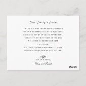 Moderne Script Liefde Hart Trouw Platte Dank Je We Briefkaart (Achterkant)