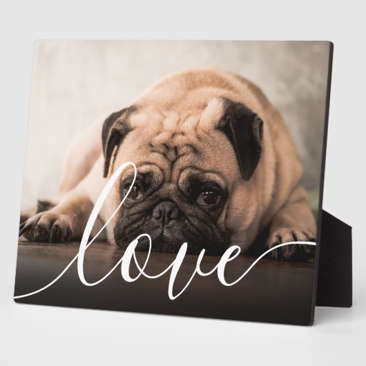 Moderne Script Lieverd Foto Fotoplaat (Zijkant)