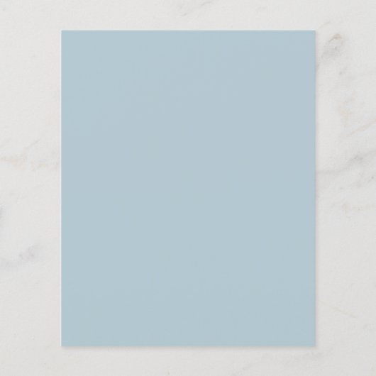 Moderne Script Light Blue Budget Wedding RSVP Flyer (Achterkant)