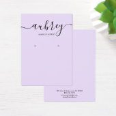 Moderne Script Light Paars Visitekaartje (Bureau)