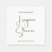 Moderne Script Lingerie Bruidsfeest Servet (Voorkant)