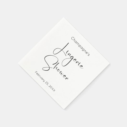 Moderne Script Lingerie Bruidsfeest Servet (Hoek)