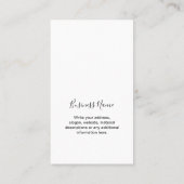 Moderne Script Logo die minimale weergavekaart ver Visitekaartje (Achterkant)