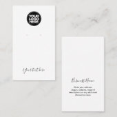 Moderne Script Logo die minimale weergavekaart ver Visitekaartje (Voorkant / Achterkant)