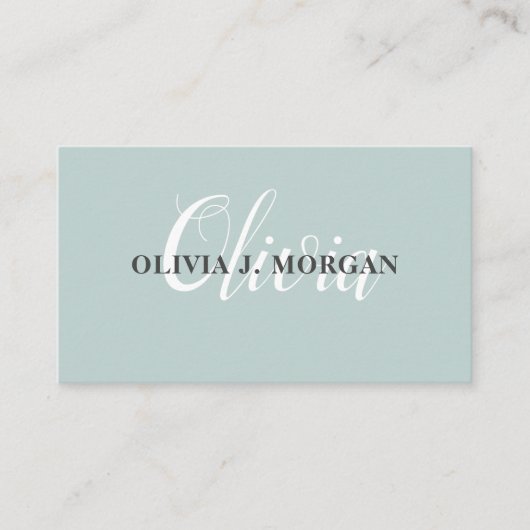 Moderne script logo minimum professionele naam visitekaartje (Voorkant)